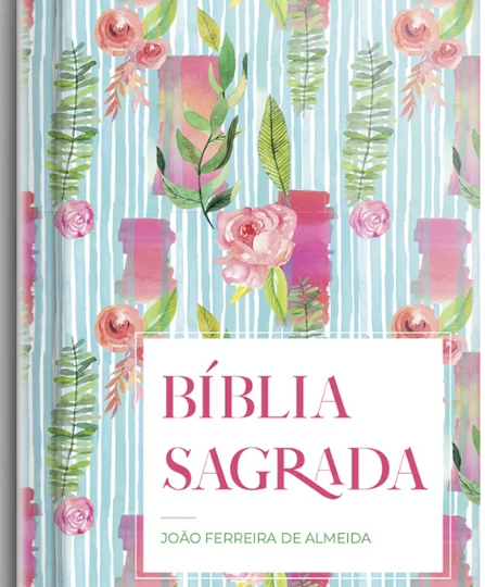 Bíblia Semi Luxo Flor Listrada