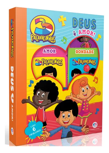 3 PALAVRINHAS DEUS É AMOR BOX 6 MINILIVROS