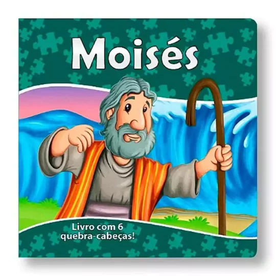 Moisés Histórias da Bíblia - Livro com 6 Quebra-Cabeças